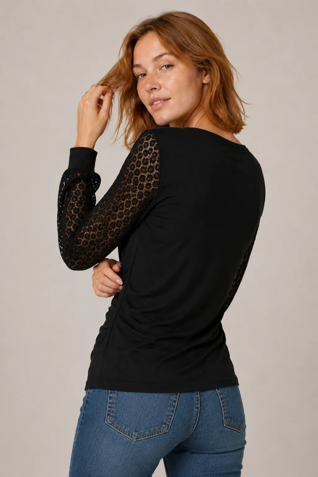 Midnight Lace Wrap Top image 5